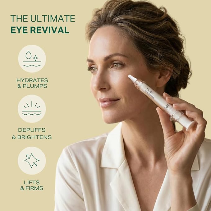 Y’OUR Retinol & Peptide Complex Eye Cream: Anti-Aging for Dark Circles, Puffiness, Wrinkles & Crow’s Feet; Hydrating & Under Eye Repair. Made in USA