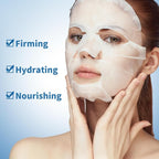 Hydrating and Firming Essence Sheet Face Masks with Quadruple Peptide and Sodium Hyaluronate, Moisturizing & Anti-Wrinkle, Safe for Sensitive Skin, Pack of 10