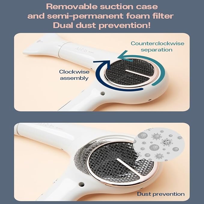 JMW Korean Professional Salon Hair Dryer AIR B with Diffuser & Dryer Stand 1600W - Lightweight, Powerful BLDC Motor, 100% Cool Wind Without Heat, Compact, Low Noise Blow Dryer for Home & Salon