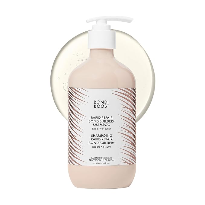 BONDIBOOST Rapid Repair Bond Builder + Shampoo for Damaged Hair [16.90 fl oz], Strengthening Formula for Restoring + Rebuilding Hair, Deep Conditioning + Nourishing Treatment for Healthier Results