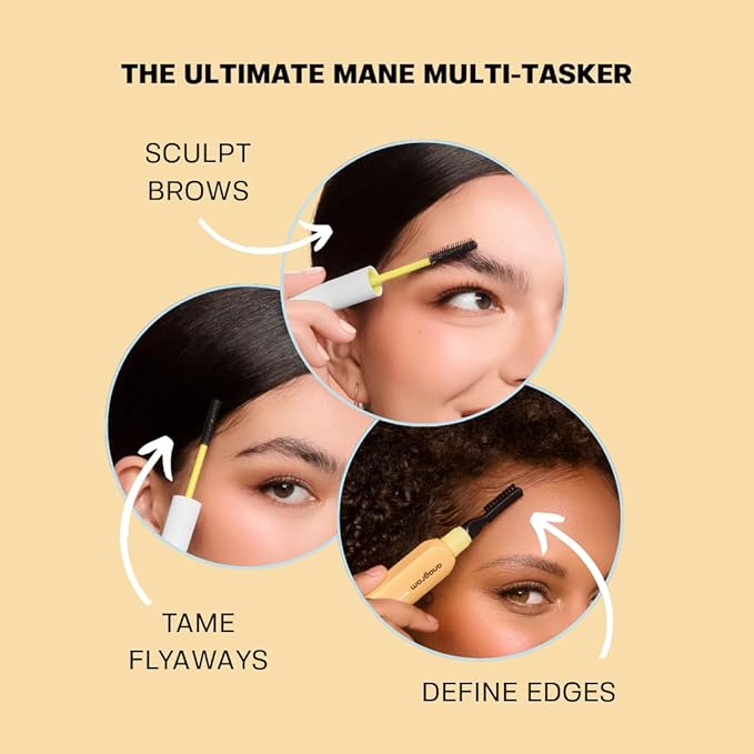 anagram Mane Stage All-in-One Hair & Brow Sculpt, Clear, Gel, Flyaway Tamer, Brow Gel & Edge Control, Vegan & Cruelty-Free, 0.39 fl oz