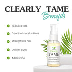 TAME Anti Frizz Smoothing Hair Styling Oil | Sulfate Free Leave In Hair Serum to Control Frizz, Add Shine for Curly, Frizzy, Dry Hair for Adults + Kids | Natural Hair Product Made in USA (4 Fl Oz)