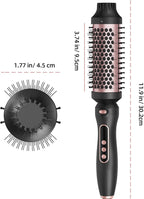 Thermal Brush, 1.7 Inch Heated Round Brush for Women, Dual Voltage Negative Ion Hot Brushes Styler for Blowout Look, Curling & Volumizing & Straightener for Dry Hair