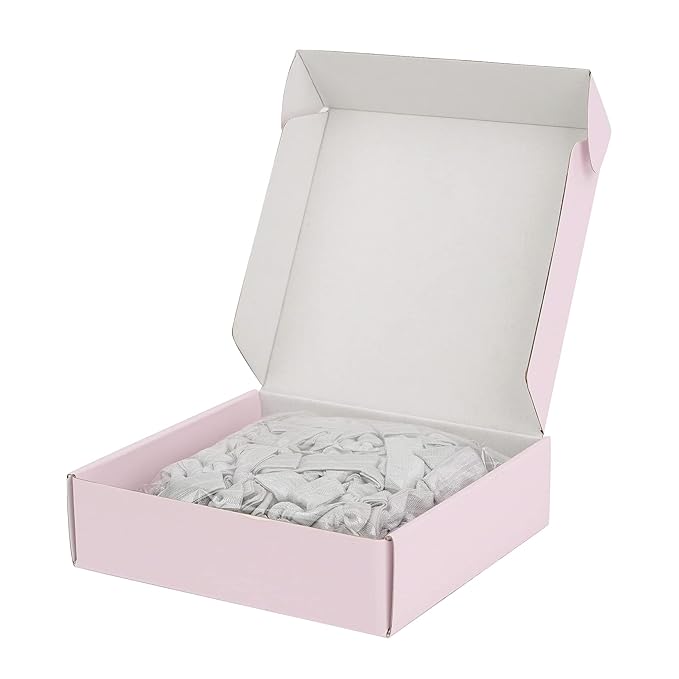 MEEDEE 100 Pack Silver No-Crease Soft Ribbon Knotted Ouchless Hair Ties for Women, Yoga, and Ponytails - Elastic Bracelets