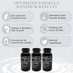 Nicole + Brizee N+B Hair Growth Vitamins - with Biotin, Vitamin C, Zinc, and Vitamin B12 - Natural-Based Hair Care Formula - Made in The USA - (30 Day Supply)(6-Pack)