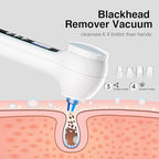 Face Scrubber Exfoliator with LCD Screen,Rechargeable Facial Cleansing Brush IPX7 Waterproof 3 in 1 Blackhead Remover Vacuum for Exfoliating,Massaging and Deep Pore Cleansing