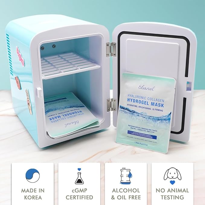 Ebanel 5 Pack Hydrogel Collagen Face Mask with Hyaluronic Acid, Vitamin C, Peptide, Aloe, Instant Brightening Hydrating Face Masks Skincare Korean Sheet Mask, Skin Firming, Lifting Anti Aging Masks