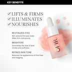 OFIR Bloom Serum Illuminating Gel | Under Eye Brightener Dark Circles Treatment | Lifting Formula With Hyaluronic Acid | Vegan Cruelty Paraben Free Skincare | Hydrating Moisturizer | Peony 1 Fl Oz