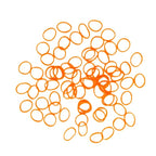 3200 Pcs Elastic Rubber Bands Small Hair Ties Hair Rubber Mini Hair Bands Hair Elastics Tiny Soft Holder Ponytails for Girls (Dark Orange)