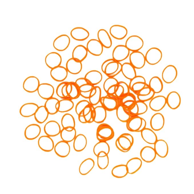 3200 Pcs Elastic Rubber Bands Small Hair Ties Hair Rubber Mini Hair Bands Hair Elastics Tiny Soft Holder Ponytails for Girls (Dark Orange)
