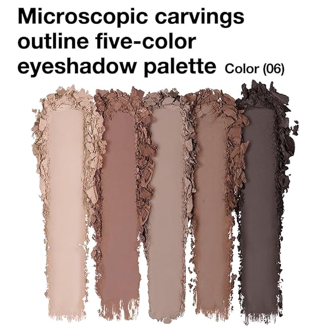 Matte Neutral Cool Brown Eyeshadow Palette,5-Color Matte Taupe Beige Clay Mocha Charcoal Shades,Blendable Long-Lasting Cool-Tone Nude Smokey Eye Shadow Palette for Daily Natural & Mature Eyes