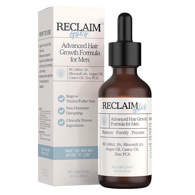 RU58841 + MINOXIDIL (60ml) Hair Growth Support Serum – Promotes Thicker, Fuller Hair with Natural Hydrating Oils