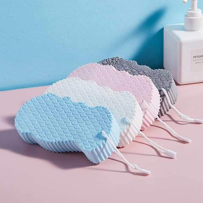 2024 Upgraded Soft Exfoliating Bath Sponges 4 Pcs, Gentle Exfoliating Body Scrub, Quick-Dry, Deep Cleansing, African Net Sponge, for All Skin Types