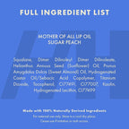 Handmade Heroes 100% Natural Vegan Lip Oil with Squalane Non-Sticky Lip Gloss Moisturizing, Shiny, Nourishing Korean Lip Gloss - Sugar Peach