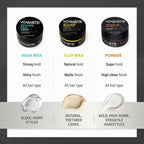 Hair Wax for Men, Premium Aqua Hair Styling Wax with Strong Hold & High Shine Finish, Water-Based, Easy Wash Out, 3.52 oz