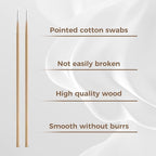 2200Pcs Pointed Cotton Swabs in Storage Box - Precision Microblading Cotton Swabs with Wooden Sticks for Makeup, Cleaning Nail Polish, Eyebrow, Tattoo Permanent Supplies, Craft