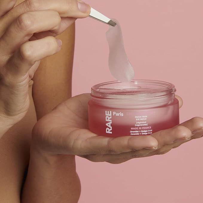 RARE Paris - Exception Rosée - Regenerating Under Eye Patches - Hydrating & Brightening - With Ceramides & Omega-3 & 6 - Brightening, Firming & Revitalizing - Multi-Active Serum Formula - 30 Pairs