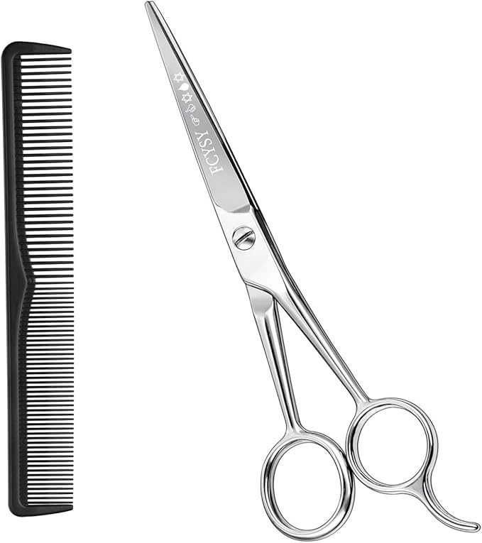 Fcysy Haircut Scissors - Professional Hair Stylist Kit with Comb Set for Men & Women