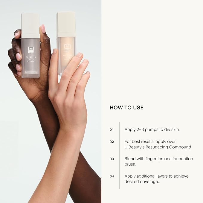 U Beauty The Super Tinted Hydrator Hyaluronic Acid Moisturizing Cream - Mega-Dose Skin Hydrator for Supple, Smooth, and Softer-Looking Skin For Up To 48 Hours - Shade 7-1.0 oz