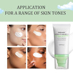 2PCS Centella Sunscreen SPF 50,Face Sun Screen Long-Lasting Protection,Madagascar Sunscreen,NO White Cast - Dry Oily Skincare,Moisturizing Non-Sticky Centella Water-Fit Sun Serum for All Skin. (Green)