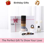 LuSeren 120 Pcs No Damage Hair Ties for Thick Hair, Large Soft Seamless Nylon Hair Elastics for Women, Ponytail Holders, Hair Accessories – Neutral Colors