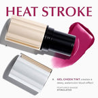 MAKE Beauty Heat Stroke Cream Blush Stick for Cheeks with Natural Hydrating Dewy Finish. Creamy Gel Blush Balm - Shade Baked, Deep Chocolate Brown Cheek Tint