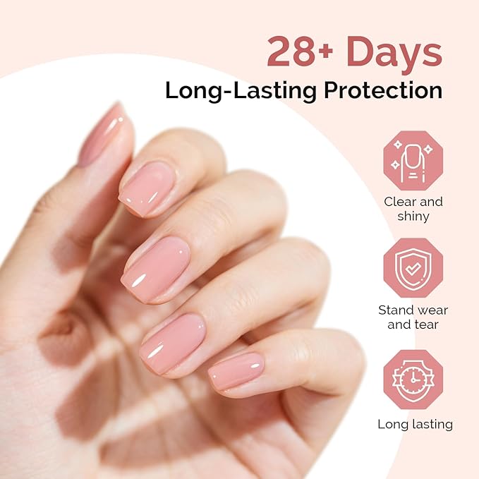 MelodySusie No Wipe Glossy Top Coat Base Coat Cuticle Oil Set Long Lasting Shine Finish Soak Off UV LED Nail Lamp Nail Art Design Manicure Kit Perfect Gifts for Women Girls 3 Pcs 15ml