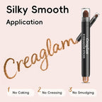 Eyeshadow Stick 3Pcs Set, Waterproof & Crease-Proof, Easy Blendable Makeup Pencil for Beginners, Color Includes Matte Dusty Pink & Shimmer Peach & Fenugreek, 1.9g Each Stick