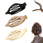 Flat Hair Clips for Women, French Hair Claw Clips for Thick, Thin, Long & Short Hair, Duck Billed Clips, No-Slip Grip Hair Styling Accessories for Women Girls Daily Use (MixA 3PCS)