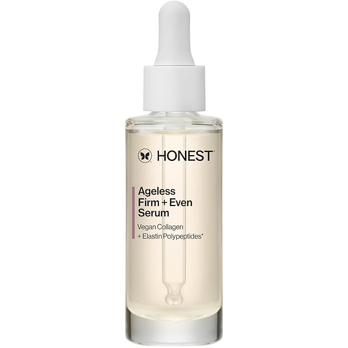 Honest Beauty Ageless Firm and Even Serum, Powered by Vegan Collagen Elastin Polypeptides, Firmer-Looking Skin, Fragrance Free, EWG Verified, Cruelty-Free, 1 fl oz