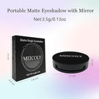 MEICOLY Red Single Eyeshadow with Mirror,Matte Eye Shadow for Halloween Makeup,Pressed Powder Eyeshadow,Matte Shade Eyelid Color Eye Makeup for Women and Girls,High Pigment,Long Wear,Waterproof