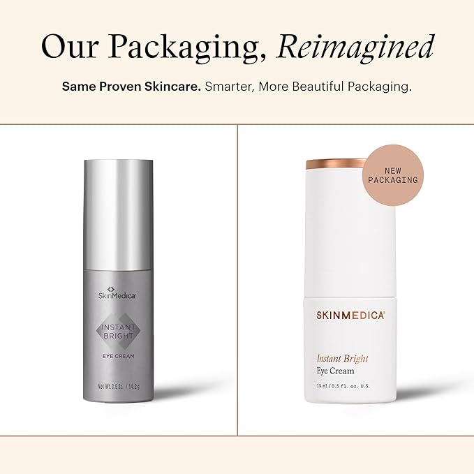 SkinMedica Instant Bright Eye Cream - Our Age-Defying Under the Eye Cream Instantly Improves Eyes’ Appearance, Including Dark Circles, Sagging, Puffiness and Lines, NEW PACKAGING, 0.5 Oz