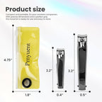 2 Piece Nail Clippers Set: Fingernail & Toenail Clippers Ergonomic Comfort for Men, Women