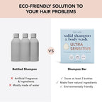 Kitsch 2-in-1 Shampoo Bar and Body Wash - Ultra Sensitive, Vegan & Natural, 5-Ingredient Formula Bar Soap for Hair & Body - Scent-Free, Paraben-Free - For Sensitive Scalp & Skin - 3.2 oz