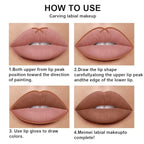 evpct 2Pcs Medium Brown Beige Lip Liner and Matte Lipstick Makeup Sets Vegan Lipstick Lip Liner and Gloss Set Long Lasting Waterproof labiales mate 24 horas originales matte larga duracion 24 25#