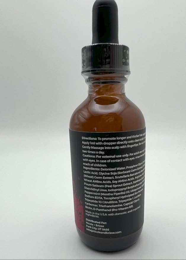 Natural Hair Growth Serum with Biotin, AnaGain, Baicapil, Peppermint Oil