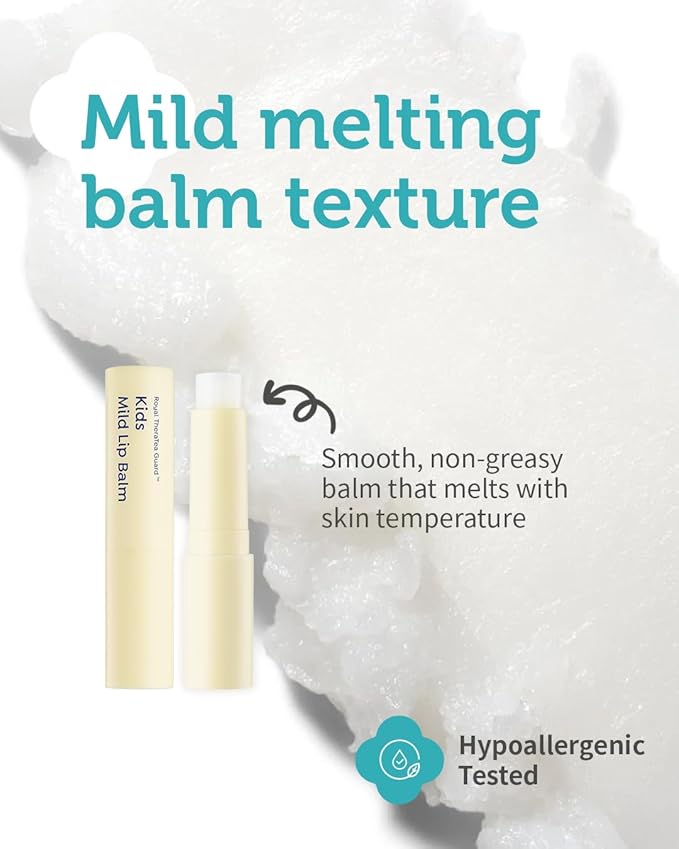 GOONGBE Kids' Moisture Lip Balm - Korean Kids Hydrating Lip Balm for Chapped and Cracked Lips - 12hr Moisturizing Non Oily Lip Care with Plant Oils and Shea Butter - Allergen Free Scent, 0.1 oz.