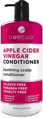 Apple Cider Vinegar Conditioner - Sulfate Paraben and Silicone Free - For Dry, Damaged and Oily Hair - Anti Dandruff Product for Fine Itchy Scalp Build Up - Cleansing Treatment for Women and Men