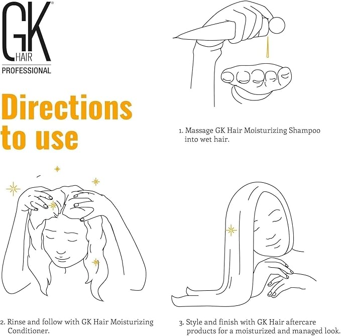 GK HAIR Global Keratin Moisturizing Shampoo and Conditioner Sets (Moist 100ml Cashmere 50ml)