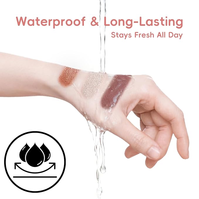 Eyeshadow Stick 3Pcs Set, Metallic & Shimmer Shades for Bold Looks, Waterproof & Smudge-Proof Pencil, Color Includes Arabian Spice, Brush Shimmer, Lion Gold, 1.9g Each