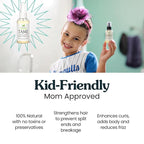 TAME Anti Frizz Smoothing Hair Styling Oil | Sulfate Free Leave In Hair Serum to Control Frizz, Add Shine for Curly, Frizzy, Dry Hair for Adults + Kids | Natural Hair Product Made in USA (4 Fl Oz)