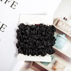 12Pcs Satin Hair Scrunchies, Black Scrunchies Hair Ties Elastic Hair Bands Ponytail Holder Hair Accessories Stocking Stuffers Gifts for Women Girls