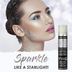 Jerome Russell Temporary Hair and Body Glitter Color Spray, Travel Spray, Lightweight, Adds Sparkly Shimmery Glow, Perfect to use On Hair, Skin, or Clothing, 2.2 oz - Silver x 3 Pack