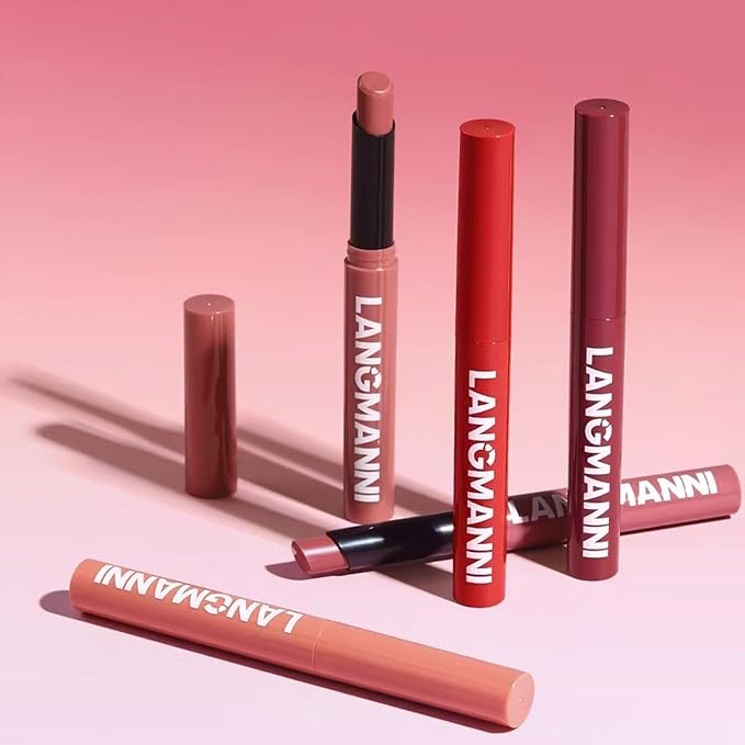 Matte Lipstick For Women Girls 24Hr Wear Waterproof Long Lasting Hypoallergenic Lipsticks - Lightweight Non-Drying, Fade-Resistant Formula 12 Trendy Colors for Daily Use Vegan & Cruelty-Free 08 (08)