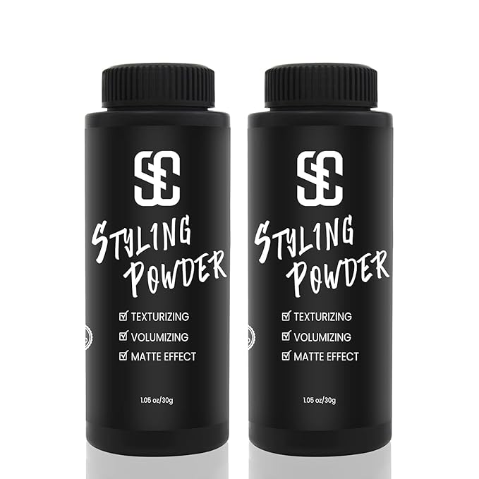 SOVONCARE Natural Hair Styling Powder for Men & Women, Hair Texture and Volumizer Med Hold, Long Lasting, Easy to Apply with No Sticky or Residue, 2 Pack, 1.05oz each