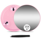20X Makeup Magnifying Mirror, 6inch Makeup Magnification and Tweezers Set, 20X Travel Magnified Mirror with 3 Suction Cups for Easy Mounting - Blackhead/Blemish Removal for Women Men