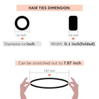 Large Stretch Thick Hair Ties for All Hair Types Seamless Glitter Hair Ponies Elastics Ponytail Holders Hair Scrunchies for Thick Hair Hair Accessories Women Girls 20-Pack