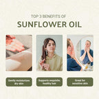 Nature Packaged Sunflower Carrier Oil (1Gal) - Direct from EIR Oils' Farmland in the Sunny Fields of Spain - 100% Pure Carrier Oil for Hair, Face, and Skin