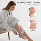 2-in-1 Stainless Steel Foot File & Callus Remover - Dual-Sided Pedicure Scrubber Tool, Hard Dead Skin & Corn Removal, Hygienic Durable Foot Rasp for Soft Smooth Feet (Dark Green)