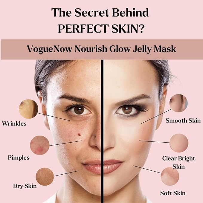 Jelly Mask for Facials - 5 Flavors Hydrating & Brightening Jelly Face Masks | Free Jade Roller & Spatula |Bulgarian Rose Lavender Hyaluronic Acid 24K Gold | Christmas Gifts for Women, Gifts for Women